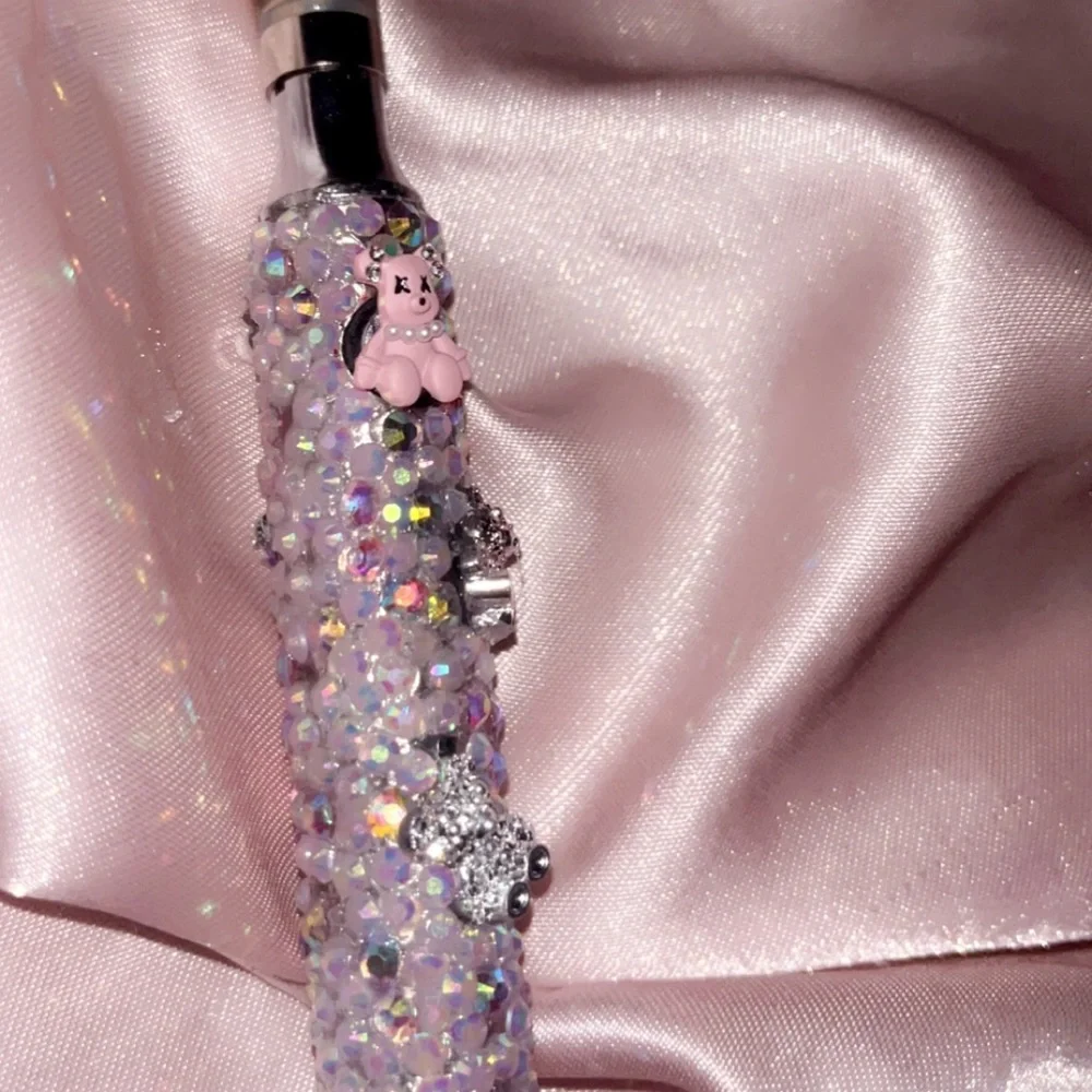 waterproof pink badazzled teddy bear battery